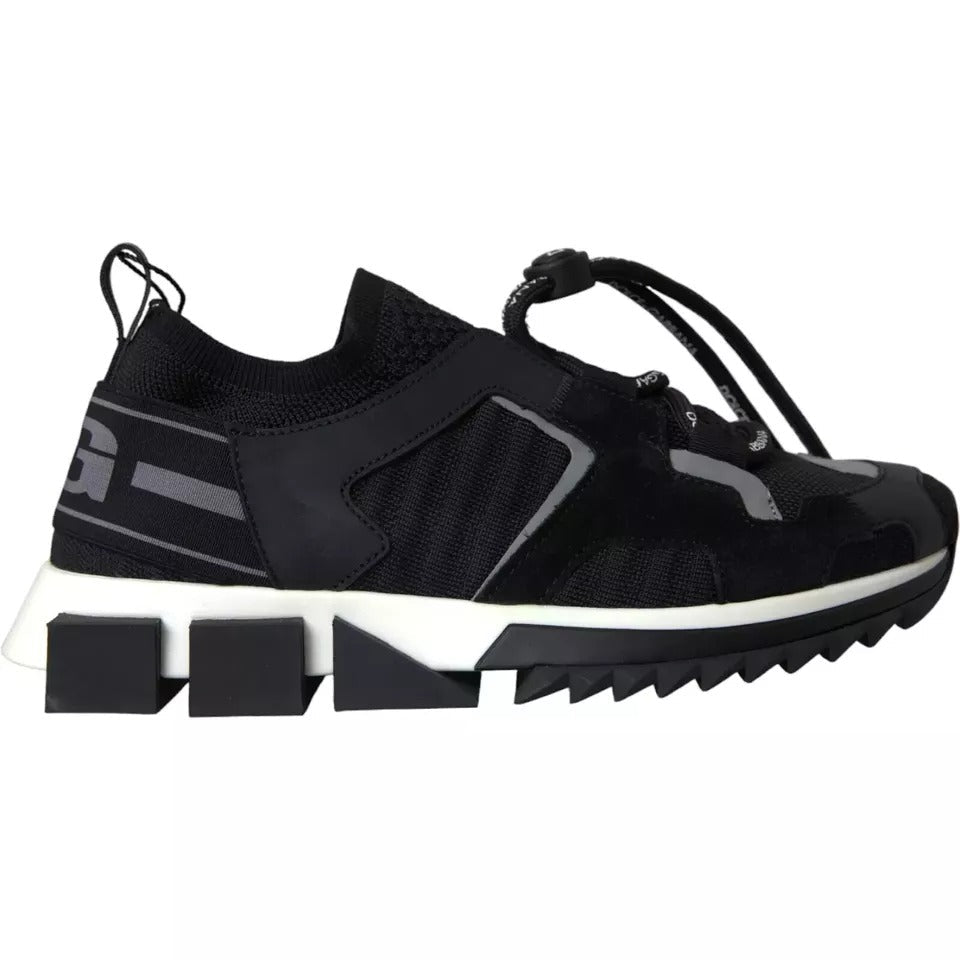 Dolce & Gabbana Black White Logo Sorrento Mens Sneakers Shoes - GET THE BRAND