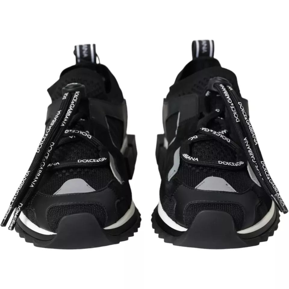 Dolce & Gabbana Black White Logo Sorrento Mens Sneakers Shoes - GET THE BRAND