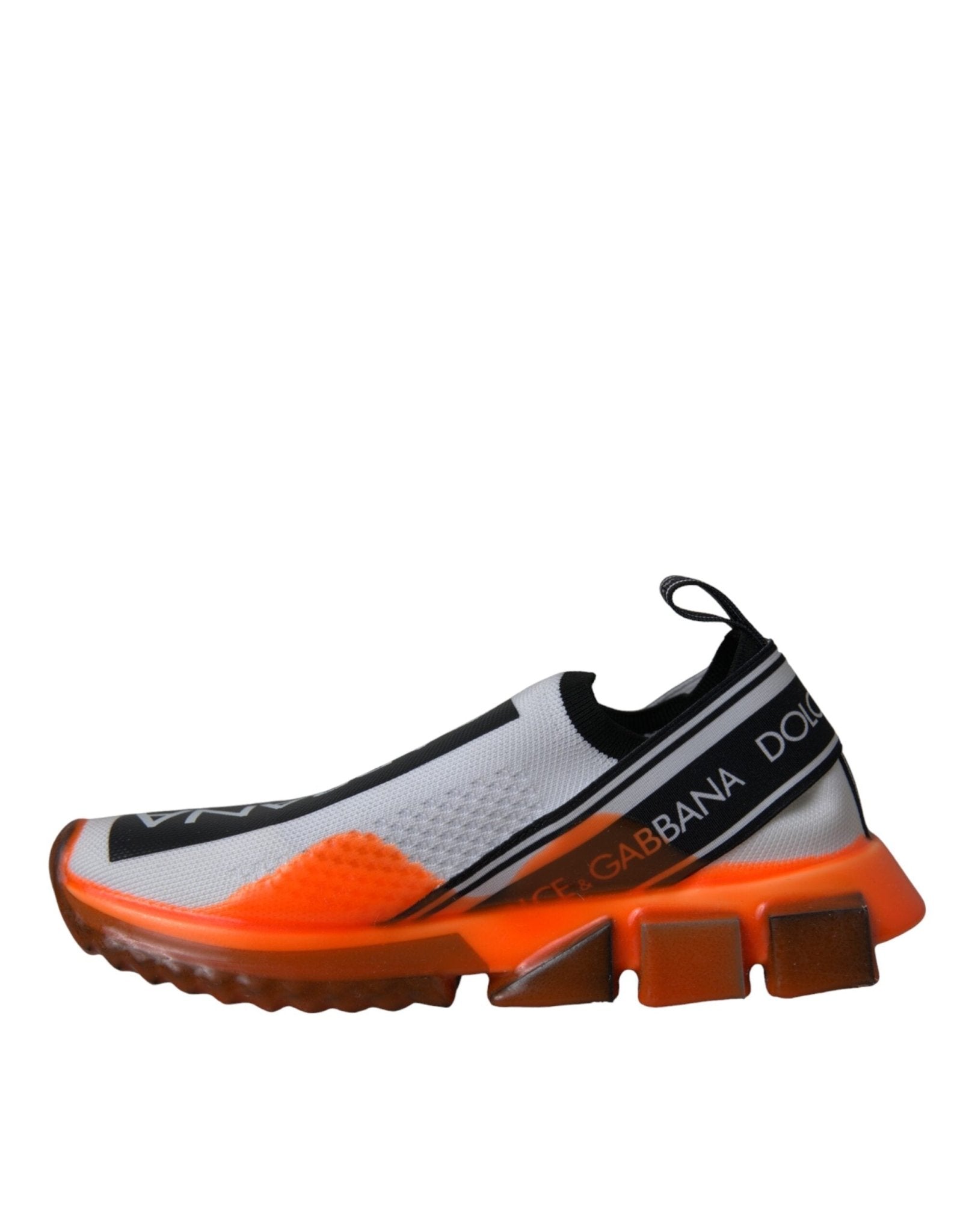Dolce & Gabbana Black White Orange Slip On Sorrento Sneakers Shoes - GET THE BRAND