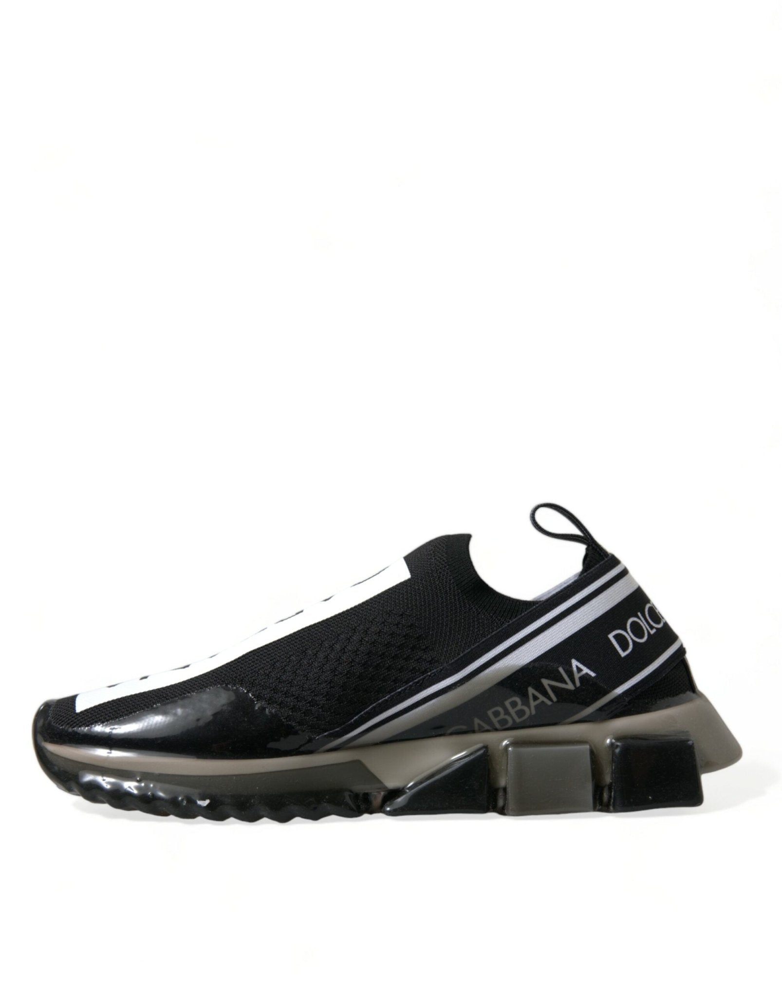 Dolce & Gabbana Black White Slip On Sneakers Sorrento Shoes - GET THE BRAND
