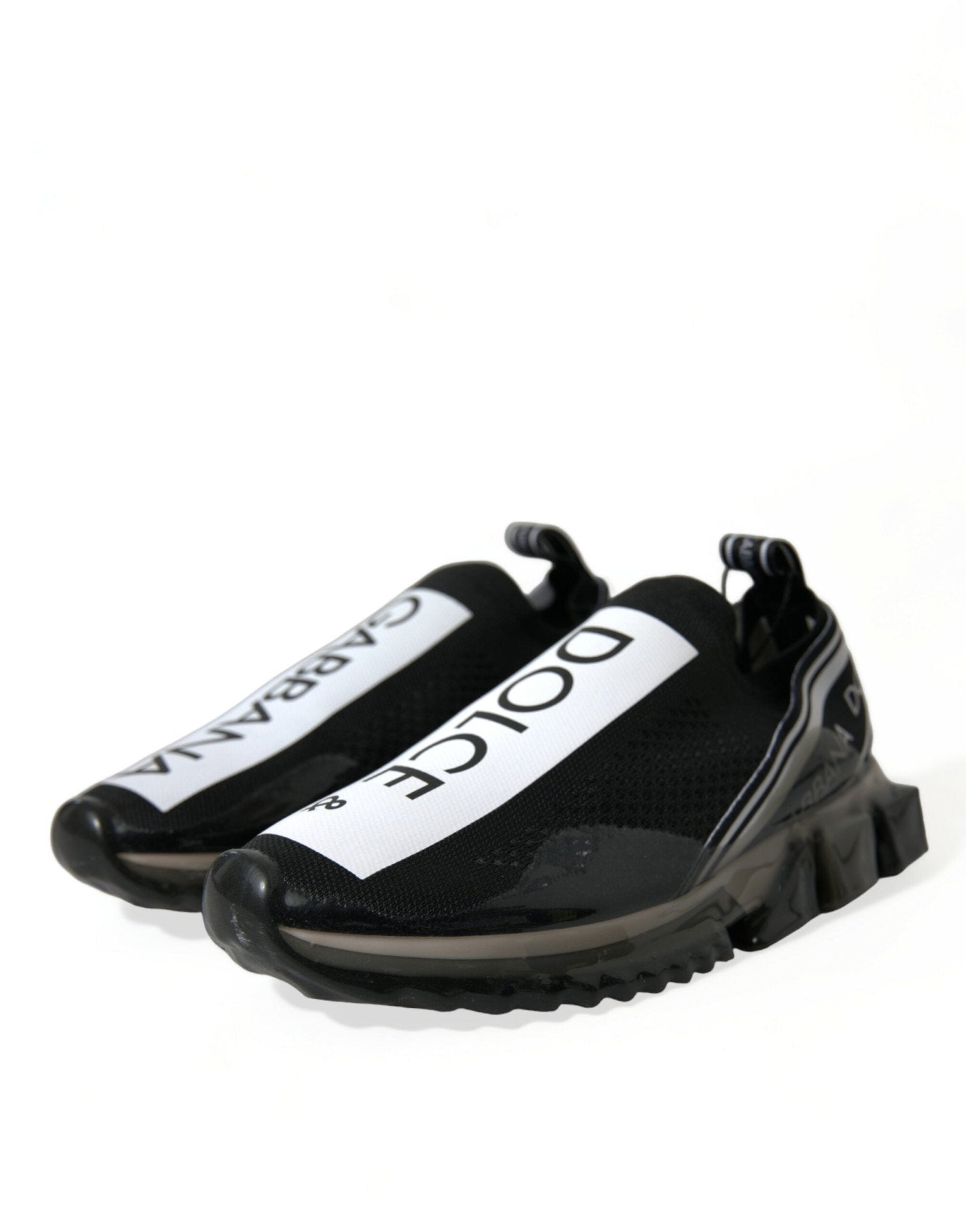 Dolce & Gabbana Black White Slip On Sneakers Sorrento Shoes - GET THE BRAND