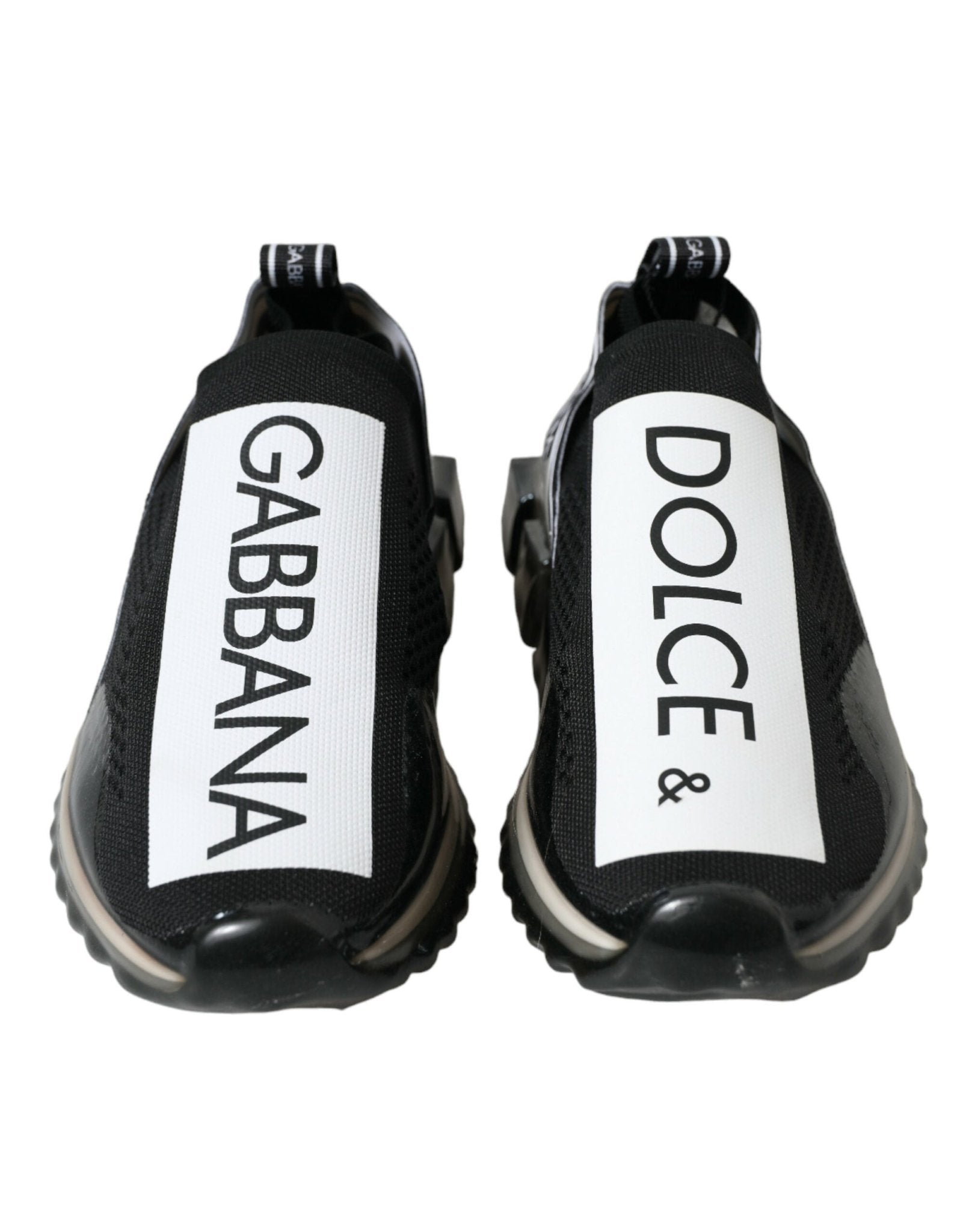 Dolce & Gabbana Black White Slip On Sneakers Sorrento Shoes - GET THE BRAND