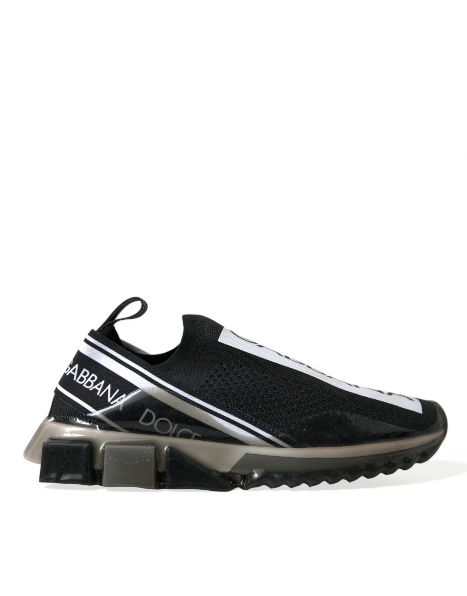 Dolce & Gabbana Black White Slip On Sneakers Sorrento Shoes - GET THE BRAND
