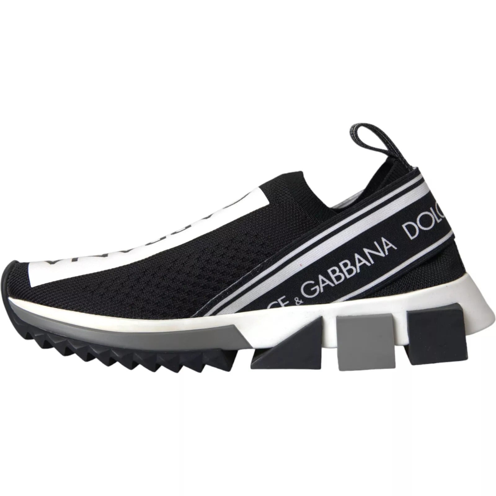 Dolce & Gabbana Black White Slip On Sorrento Sneakers Shoes - GET THE BRAND