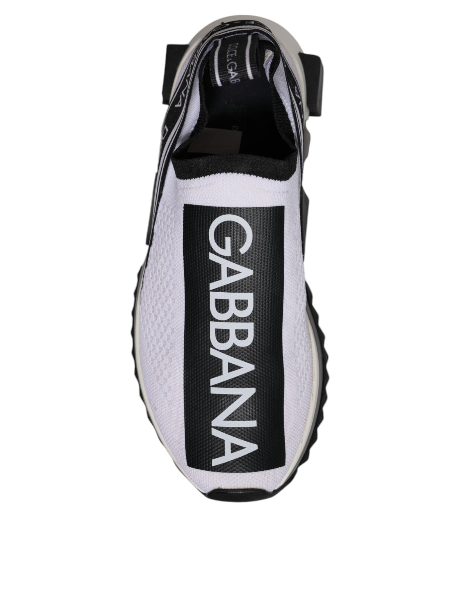 Dolce & Gabbana Black White Slip On Sorrento Sneakers Shoes - GET THE BRAND