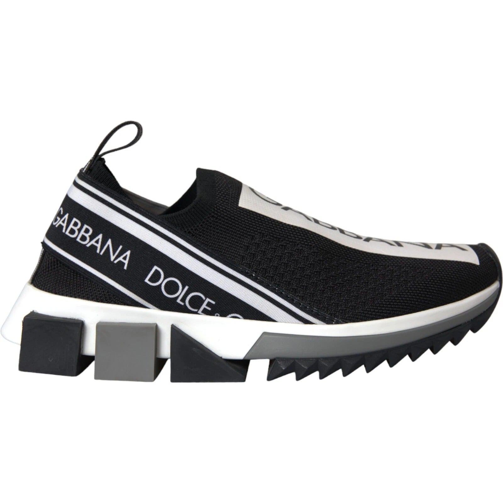 Dolce & Gabbana Black White Slip On Sorrento Sneakers Shoes - GET THE BRAND