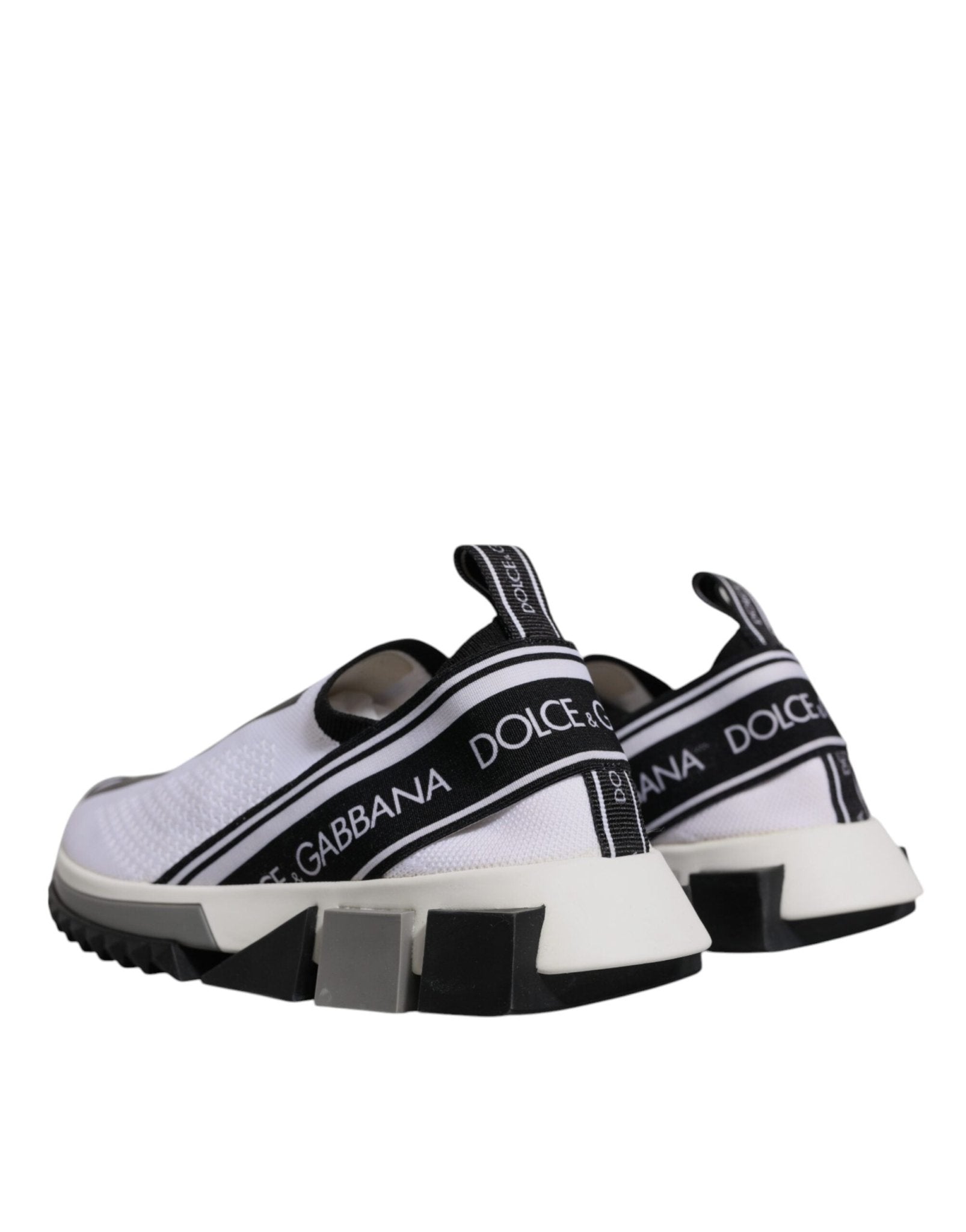 Dolce & Gabbana Black White Slip On Sorrento Sneakers Shoes - GET THE BRAND