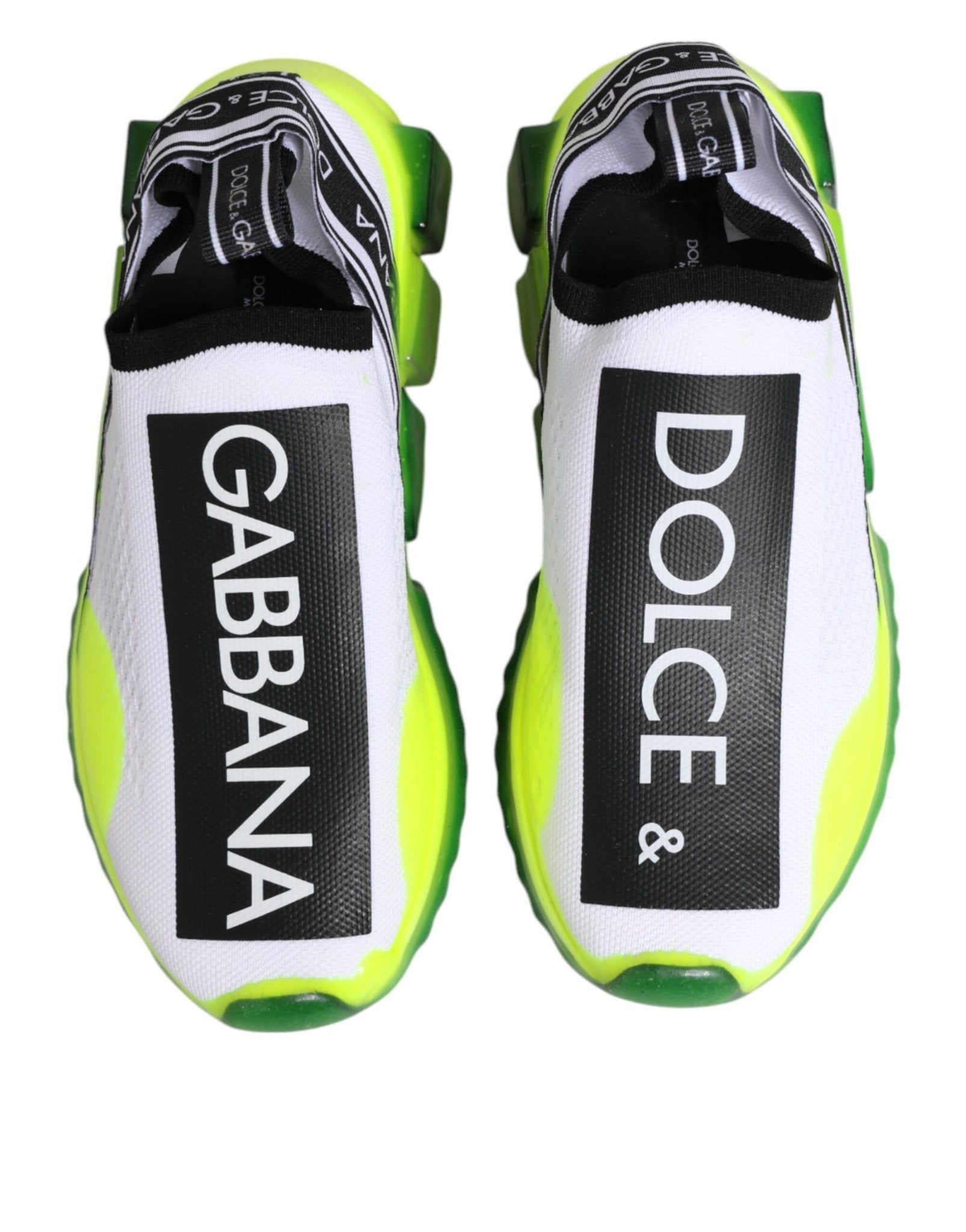 Dolce & Gabbana Black White Slip On Sorrento Sneakers Shoes - GET THE BRAND