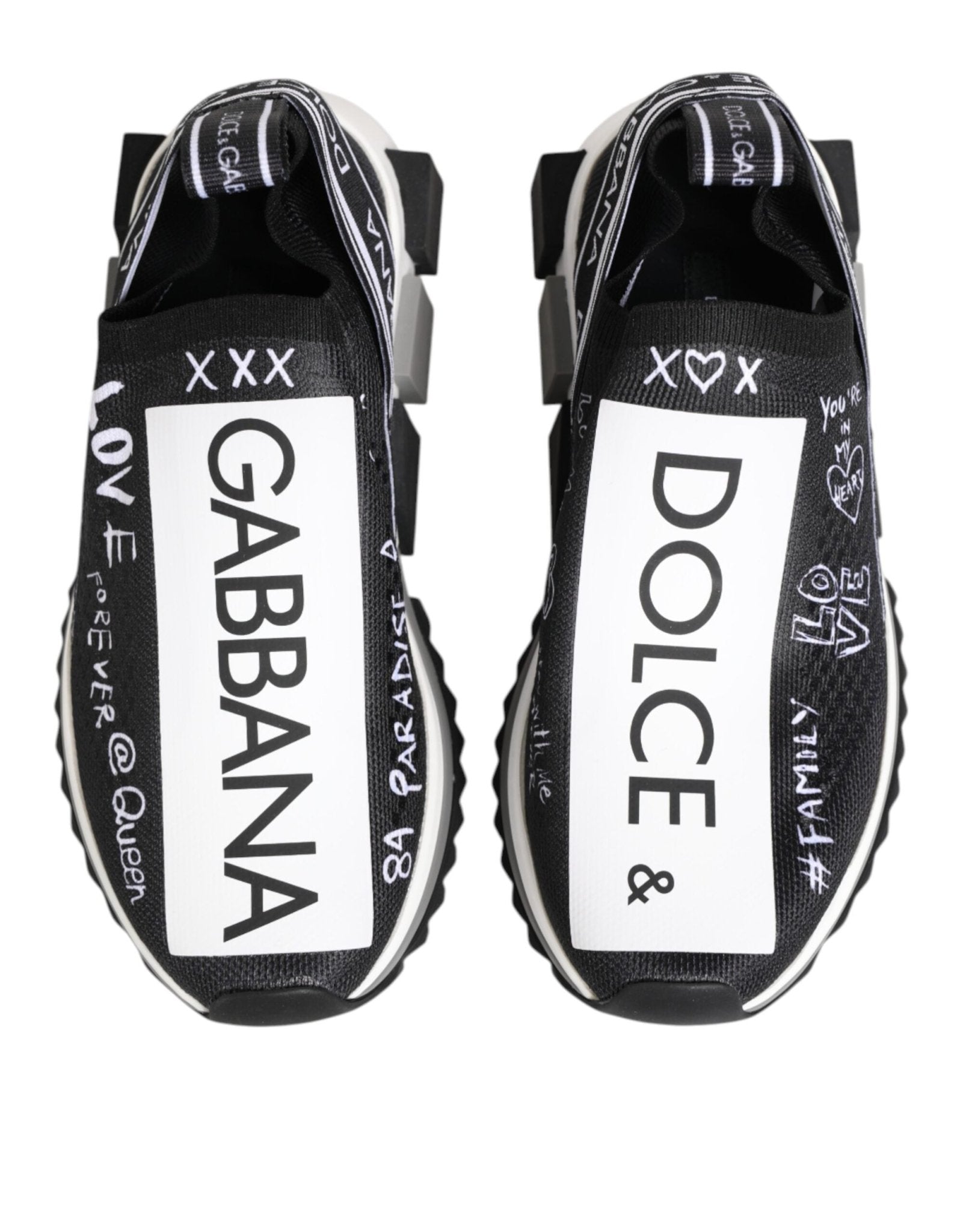Dolce & Gabbana Black White Sorrento Low Top Sneakers Shoes - GET THE BRAND
