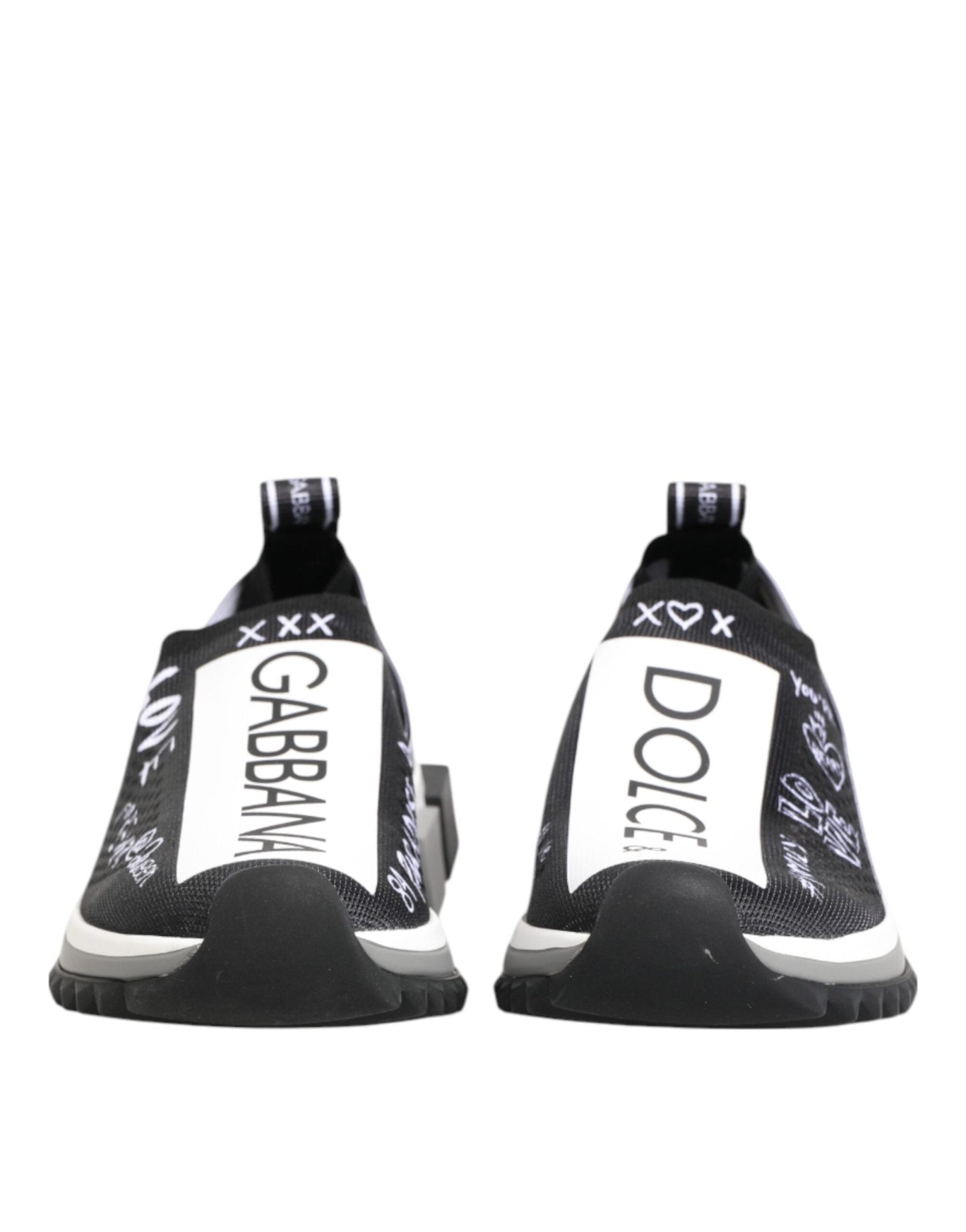 Dolce & Gabbana Black White Sorrento Low Top Sneakers Shoes - GET THE BRAND
