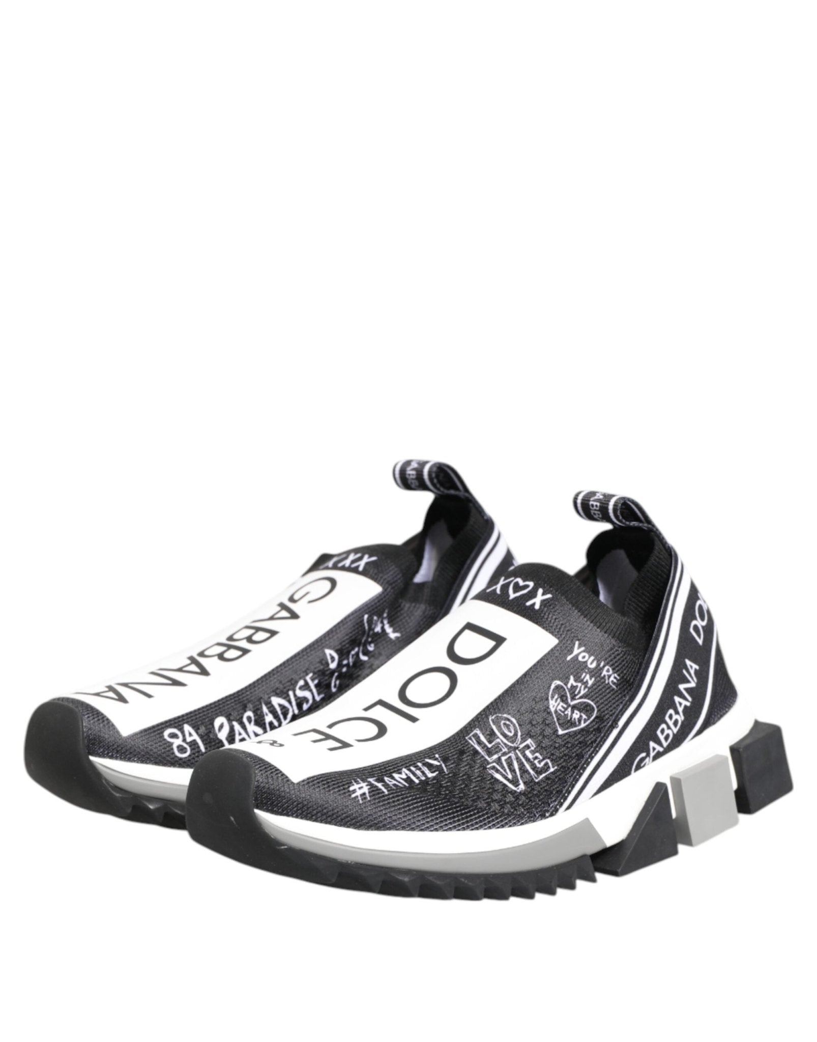 Dolce & Gabbana Black White Sorrento Low Top Sneakers Shoes - GET THE BRAND