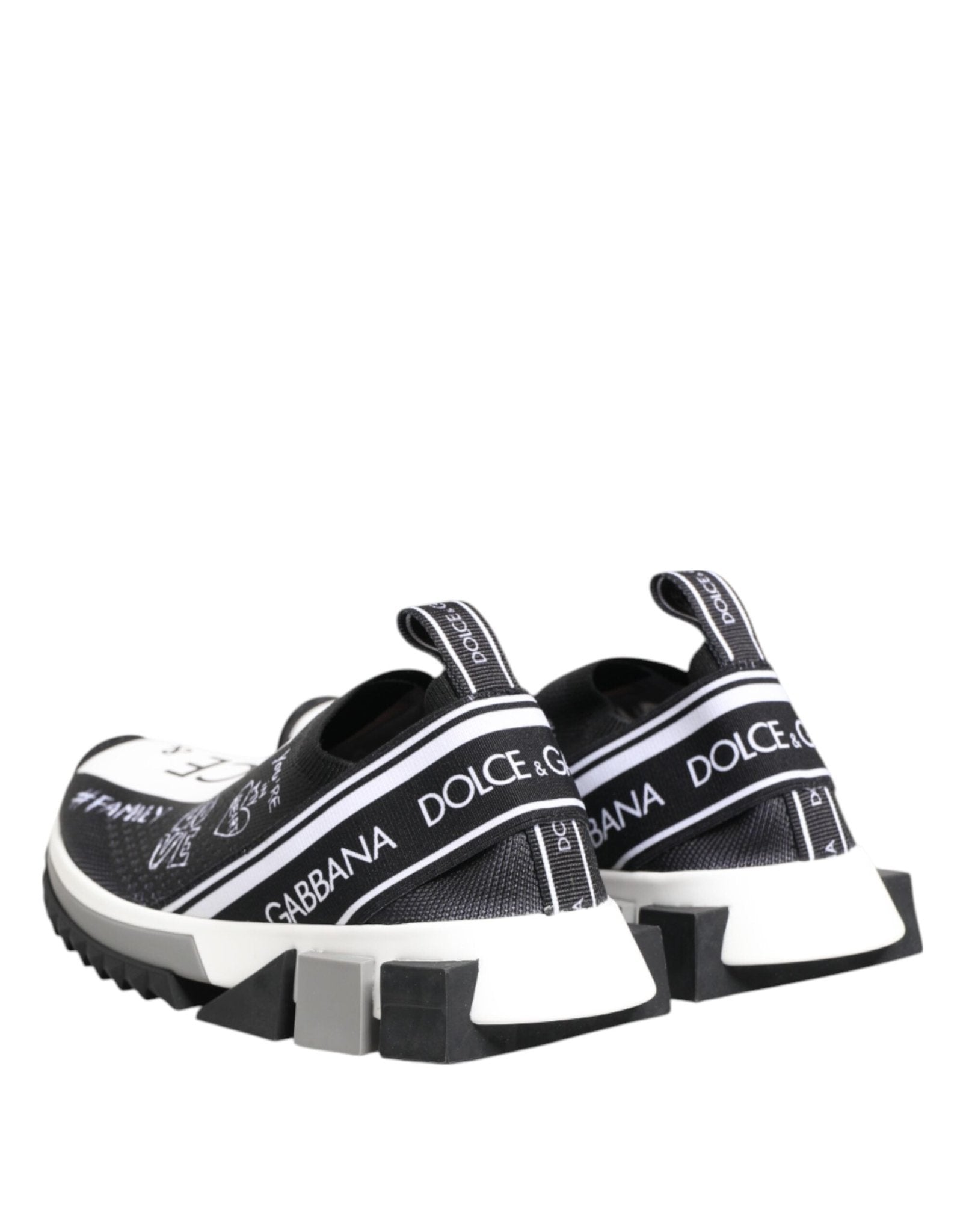 Dolce & Gabbana Black White Sorrento Low Top Sneakers Shoes - GET THE BRAND