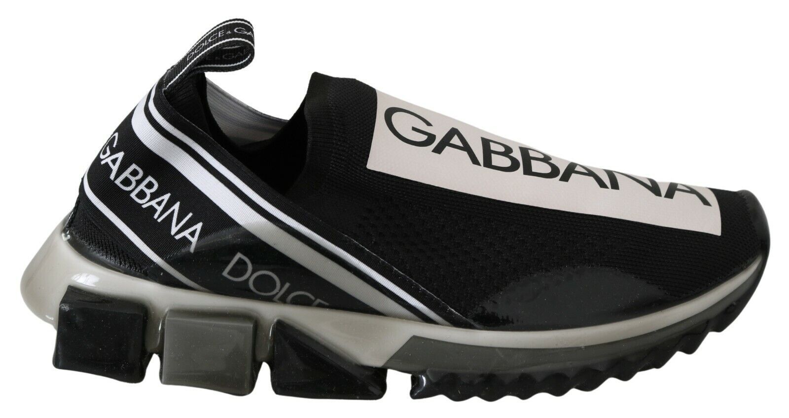 Dolce & Gabbana Black White SORRENTO Sport Stretch Sneakers - GET THE BRAND