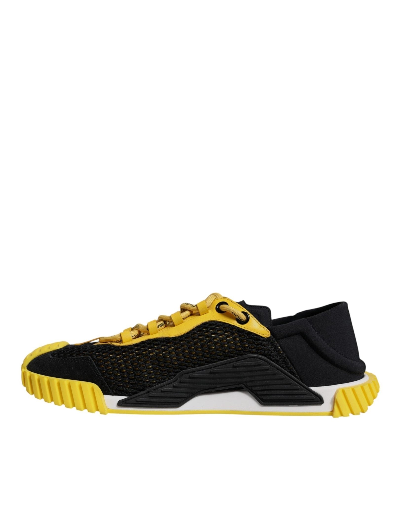 Dolce & Gabbana Black Yellow Low Top NS1 Sneakers Shoes - GET THE BRAND