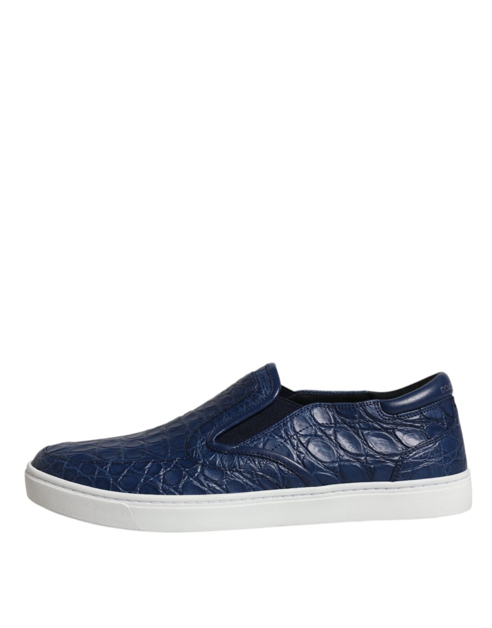 Dolce & Gabbana Blue Croc Exotic Leather Men Sneakers Shoes - GET THE BRAND