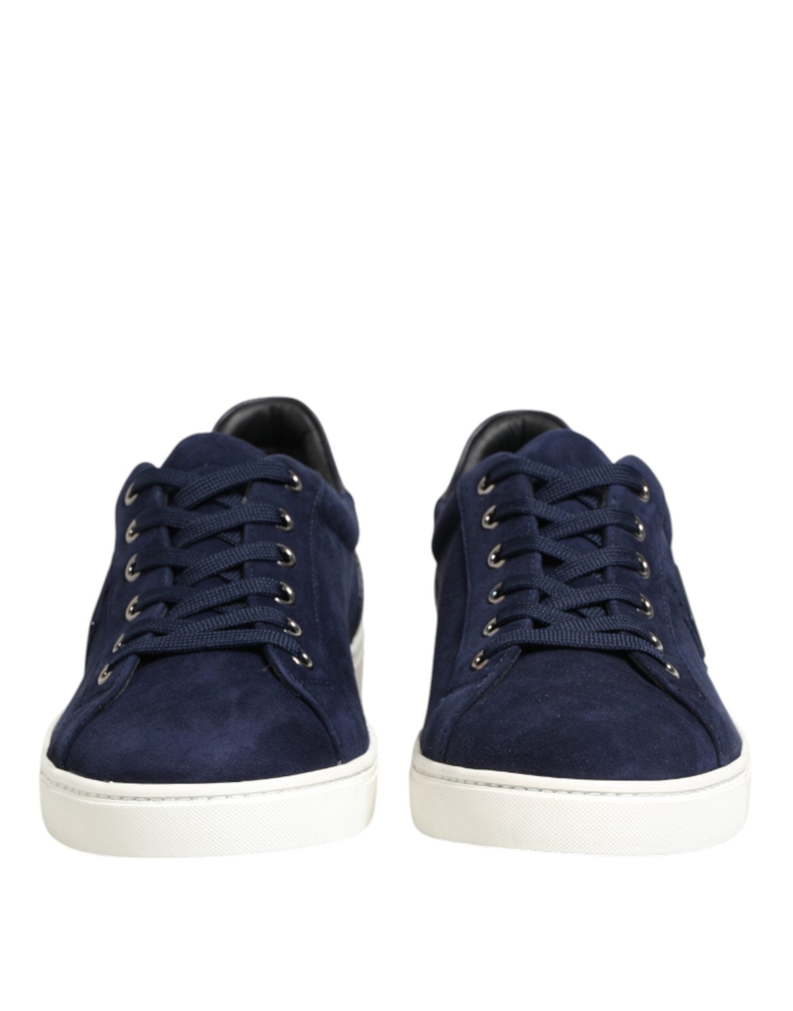 Dolce & Gabbana Blue Leather Suede Low Top Sneakers Shoes - GET THE BRAND