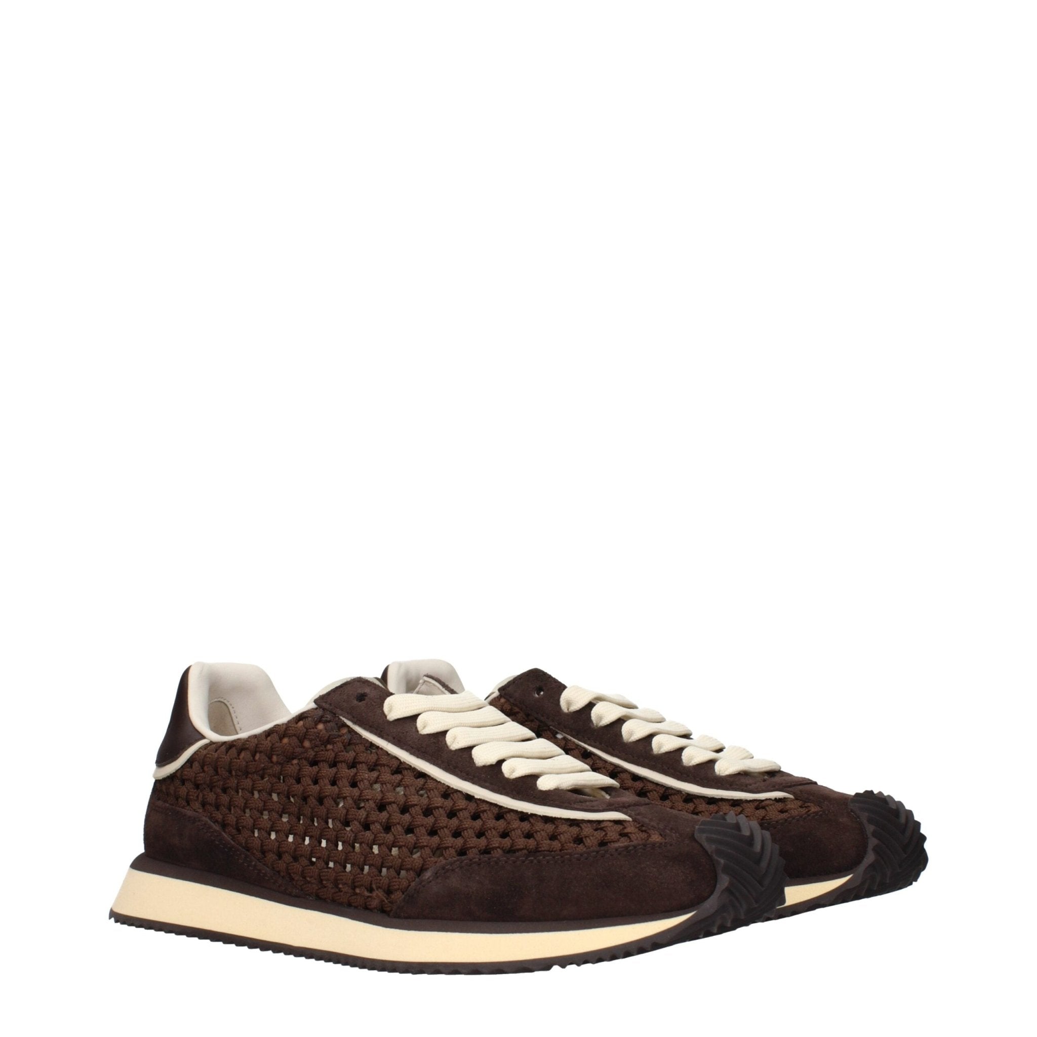 Dolce & Gabbana Brown Fabric Low Top Sneakers - GET THE BRAND