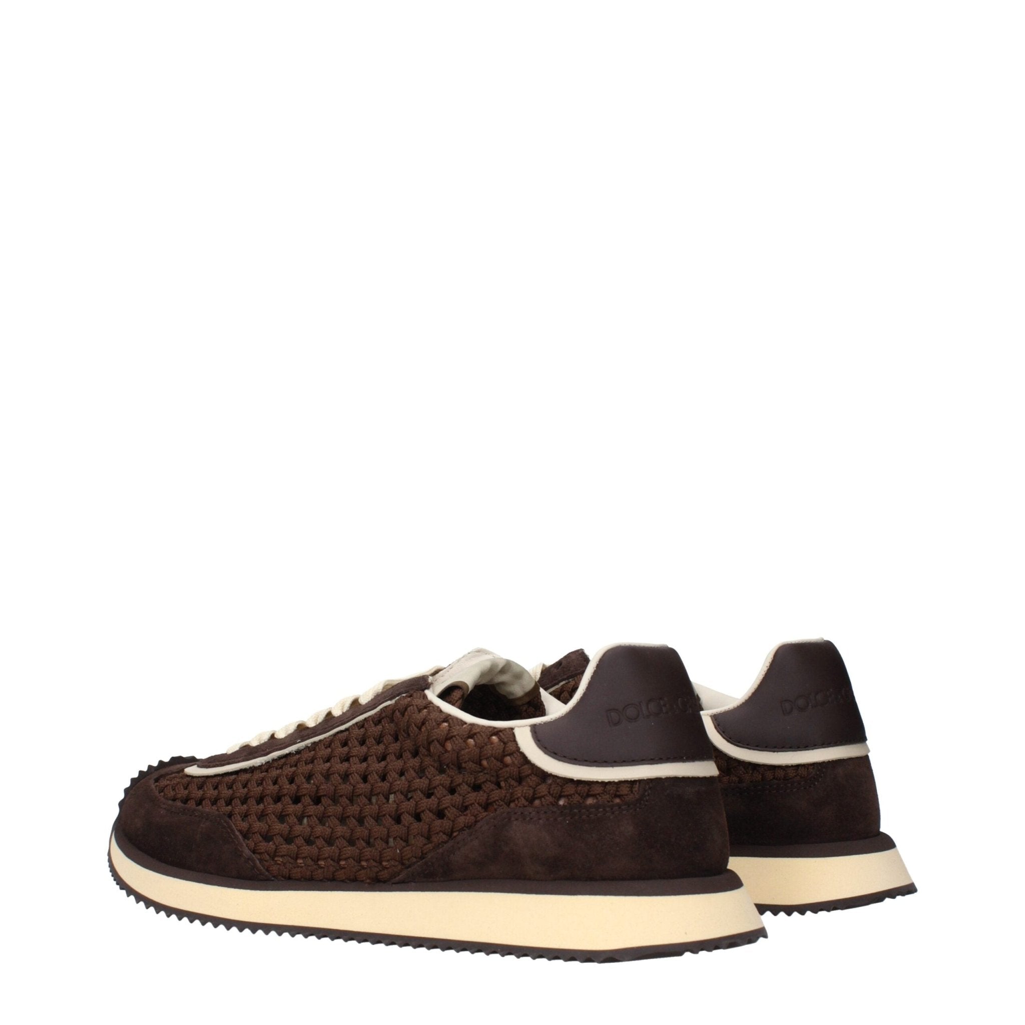 Dolce & Gabbana Brown Fabric Low Top Sneakers - GET THE BRAND