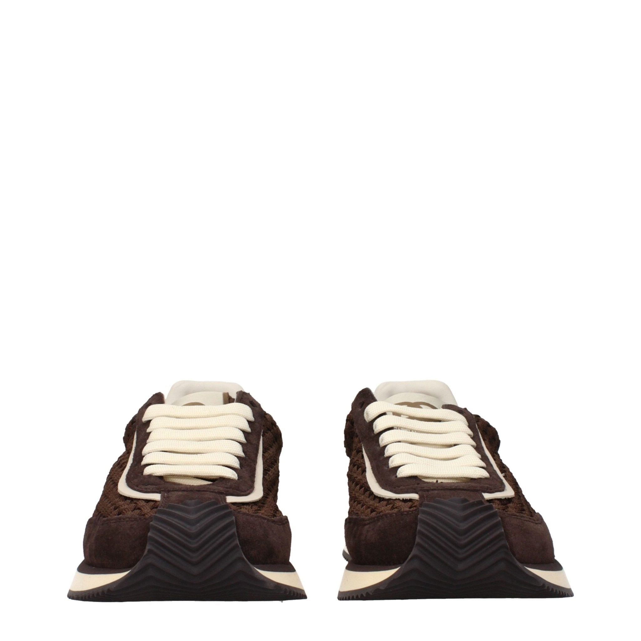 Dolce & Gabbana Brown Fabric Low Top Sneakers - GET THE BRAND