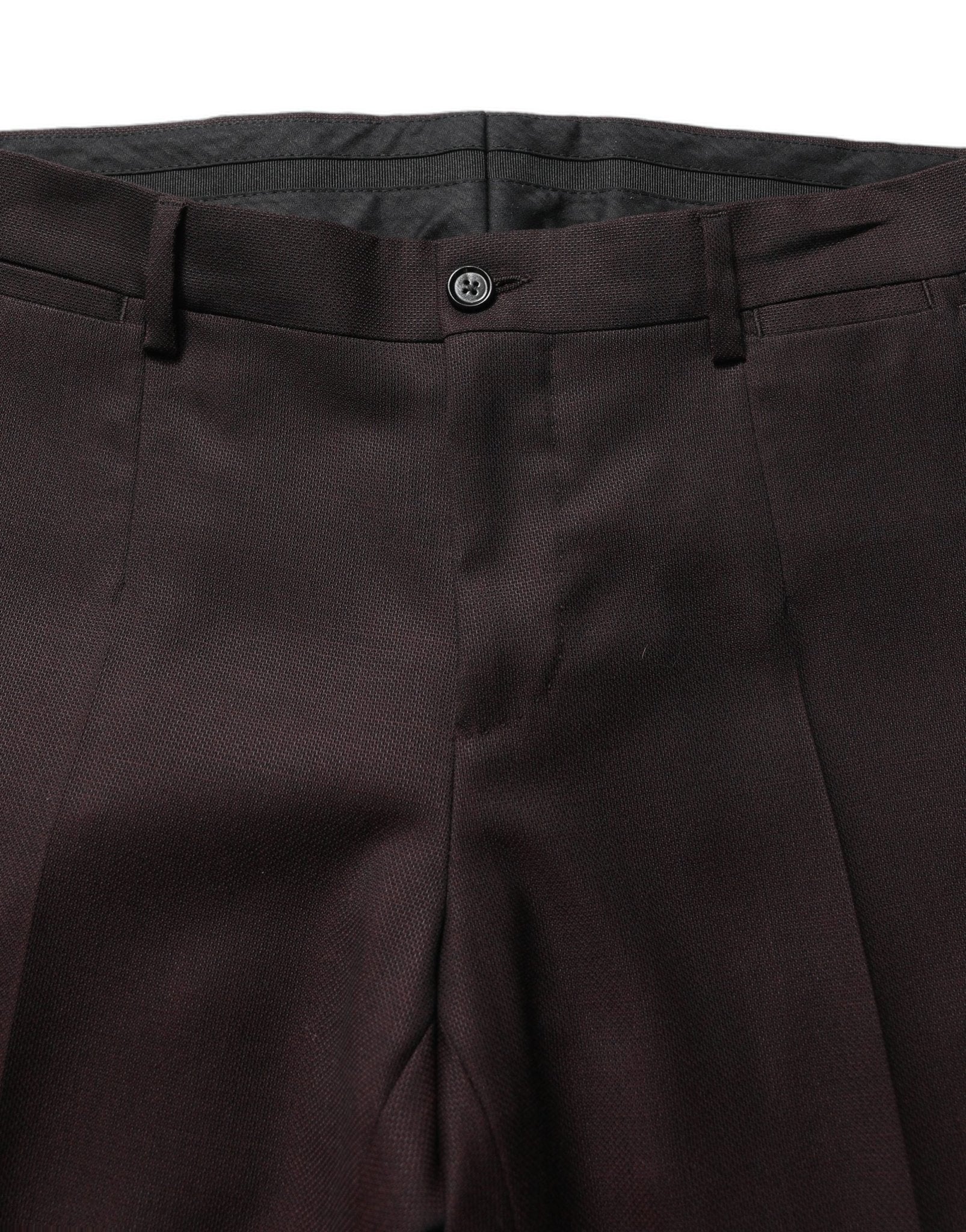 Dolce & Gabbana Brown Straight Leg Dress Silk Trousers Pants - GET THE BRAND