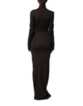 Dolce & Gabbana Brown Turtleneck Jersey Long Maxi Dress - GET THE BRAND