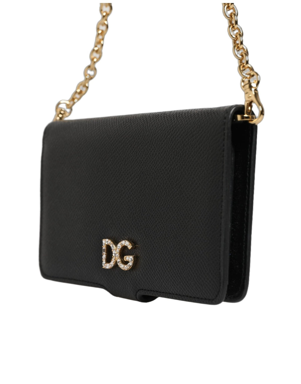 Dolce & Gabbana Case Flip Cover Black Calf Leather iPhone X - XS Phone - GET THE BRAND