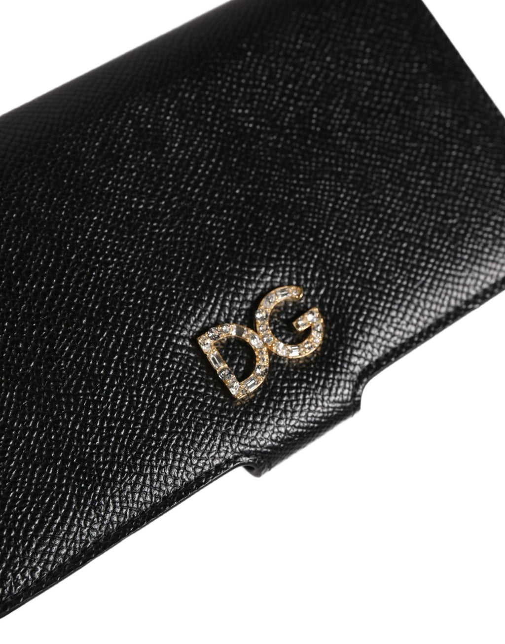 Dolce & Gabbana Case Flip Cover Black Calf Leather iPhone X - XS Phone - GET THE BRAND