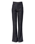 Dolce & Gabbana Dark Blue Cotton Flared Wide Leg Denim Jeans - GET THE BRAND