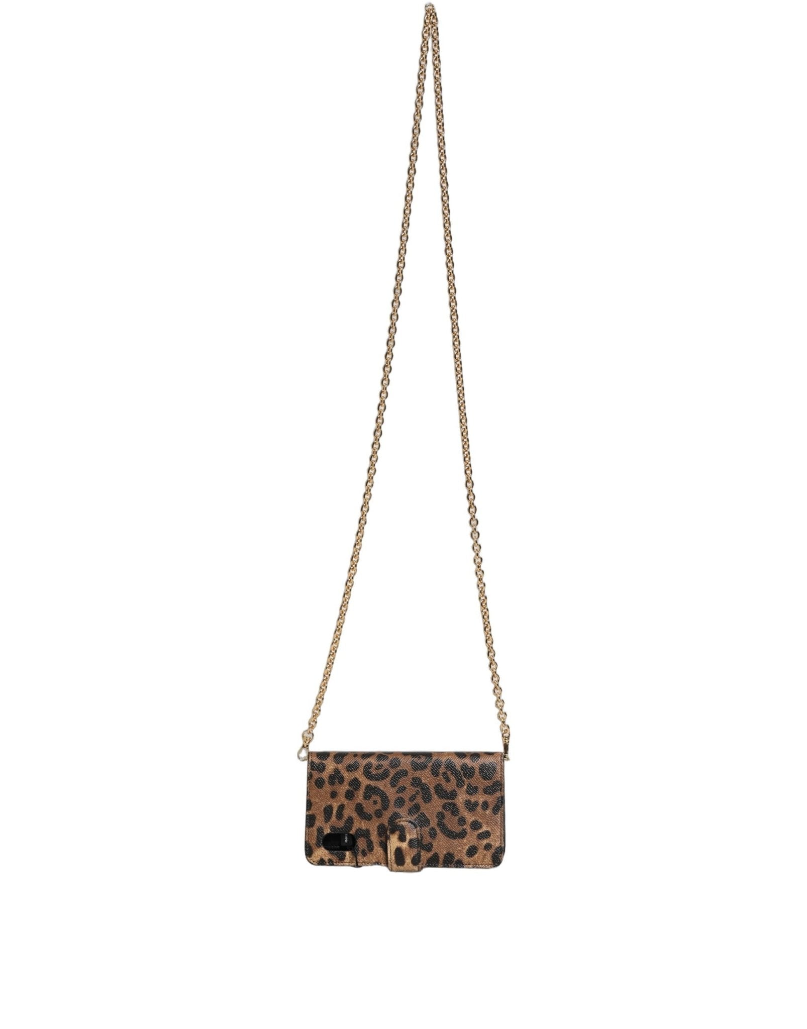 Dolce & Gabbana Flip Cover Brown Leopard Crystal iPhone X - XS Case - GET THE BRAND
