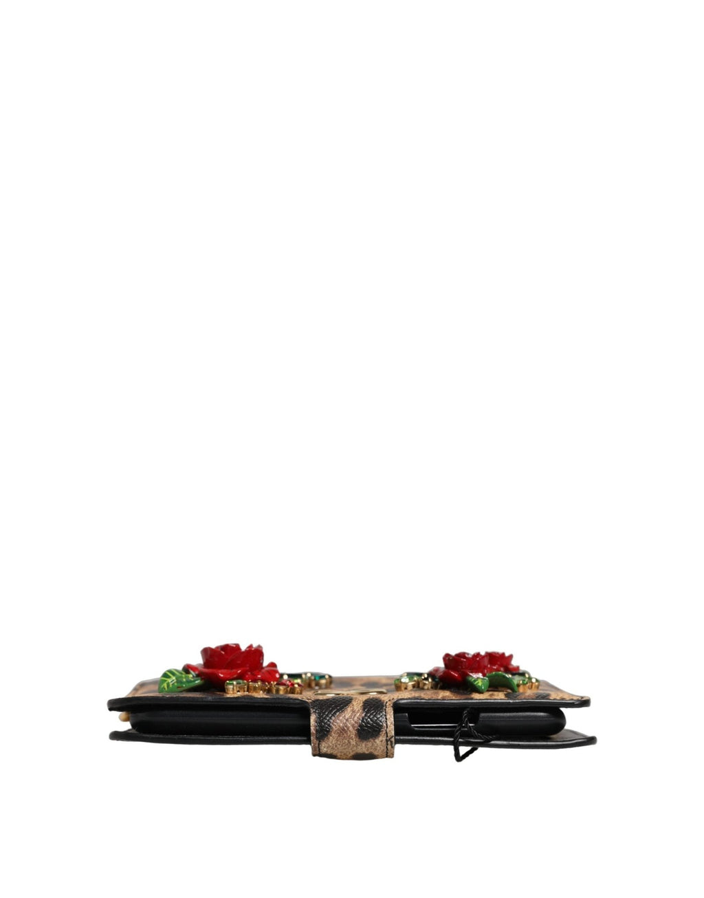Dolce & Gabbana Flip Cover Brown Leopard Crystal iPhone X - XS Case - GET THE BRAND