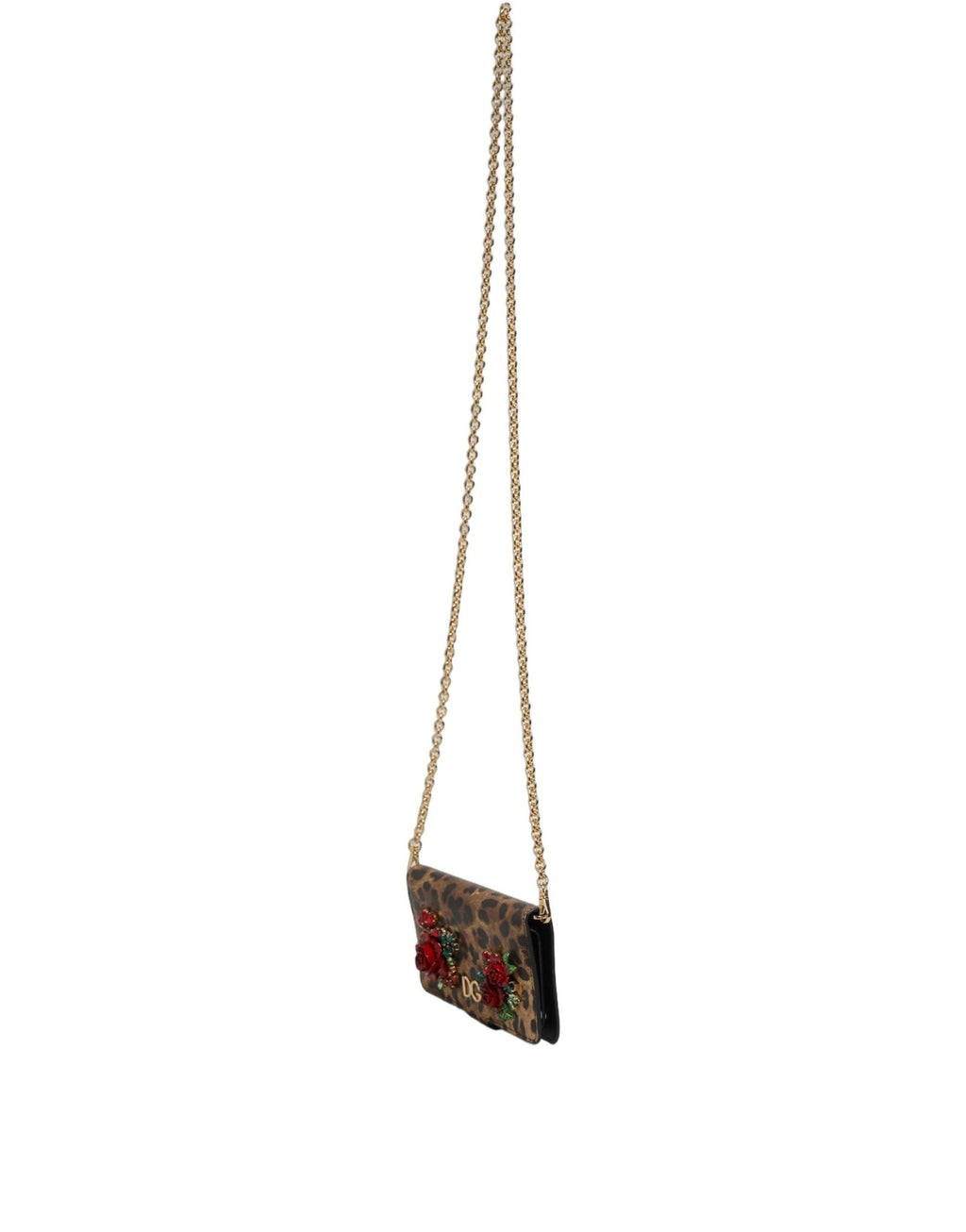 Dolce & Gabbana Flip Cover Brown Leopard Crystal iPhone X - XS Case - GET THE BRAND