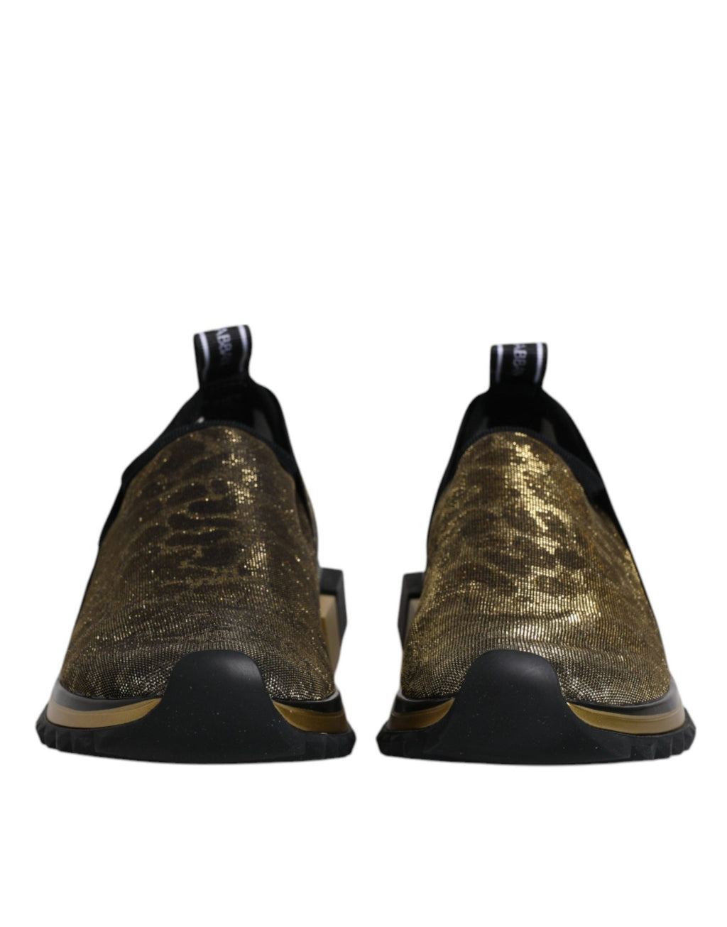 Dolce & Gabbana Gold Glitter Leopard Sorrento Sneakers Shoes - GET THE BRAND