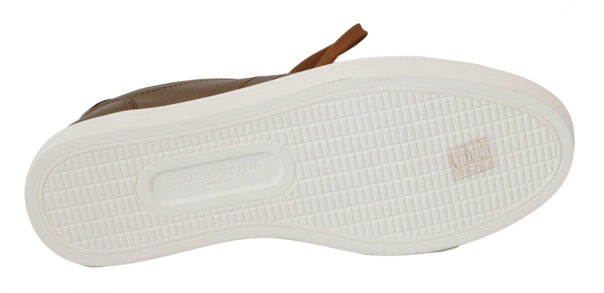 Dolce & Gabbana Gold Leather Mens Casual Sneakers - GET THE BRAND