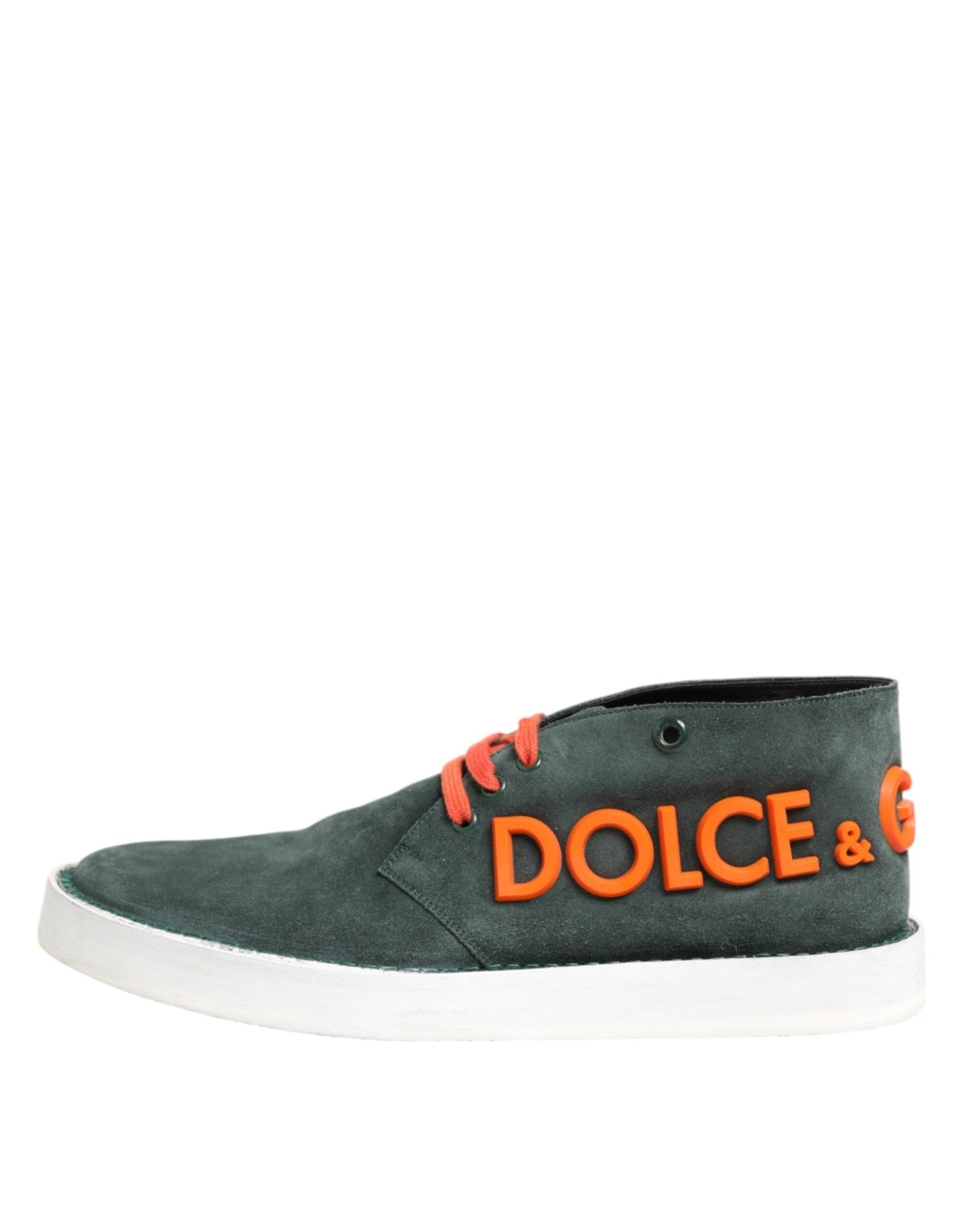 Dolce & Gabbana Green Derby Logo Casual Men Sneakers Shoes - GET THE BRAND
