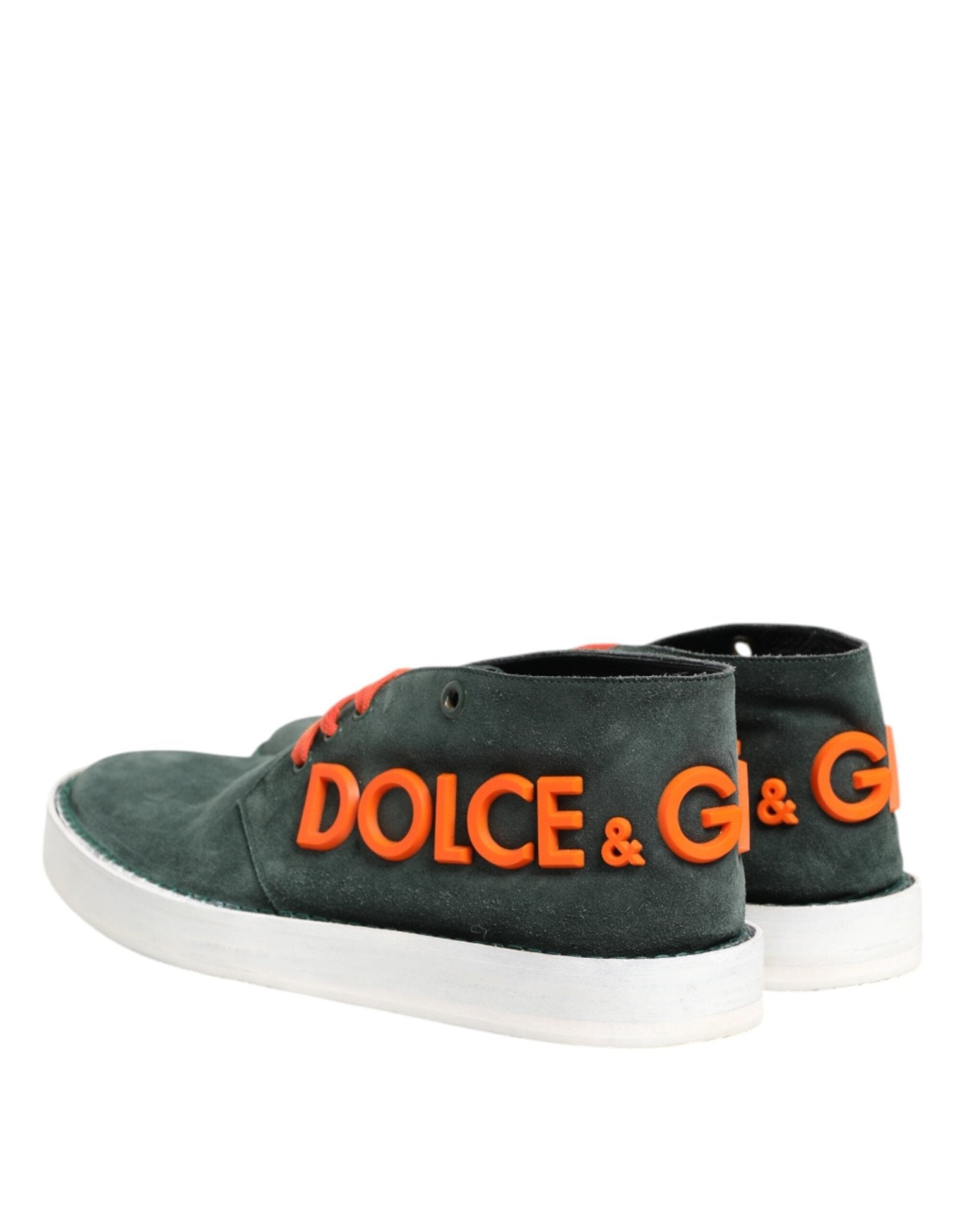 Dolce & Gabbana Green Derby Logo Casual Men Sneakers Shoes - GET THE BRAND