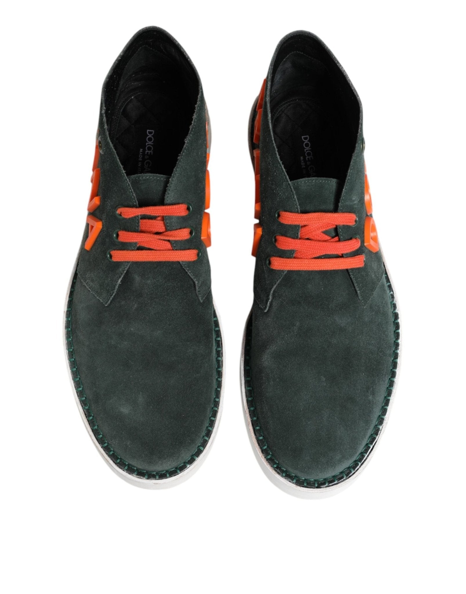 Dolce & Gabbana Green Derby Logo Casual Men Sneakers Shoes - GET THE BRAND