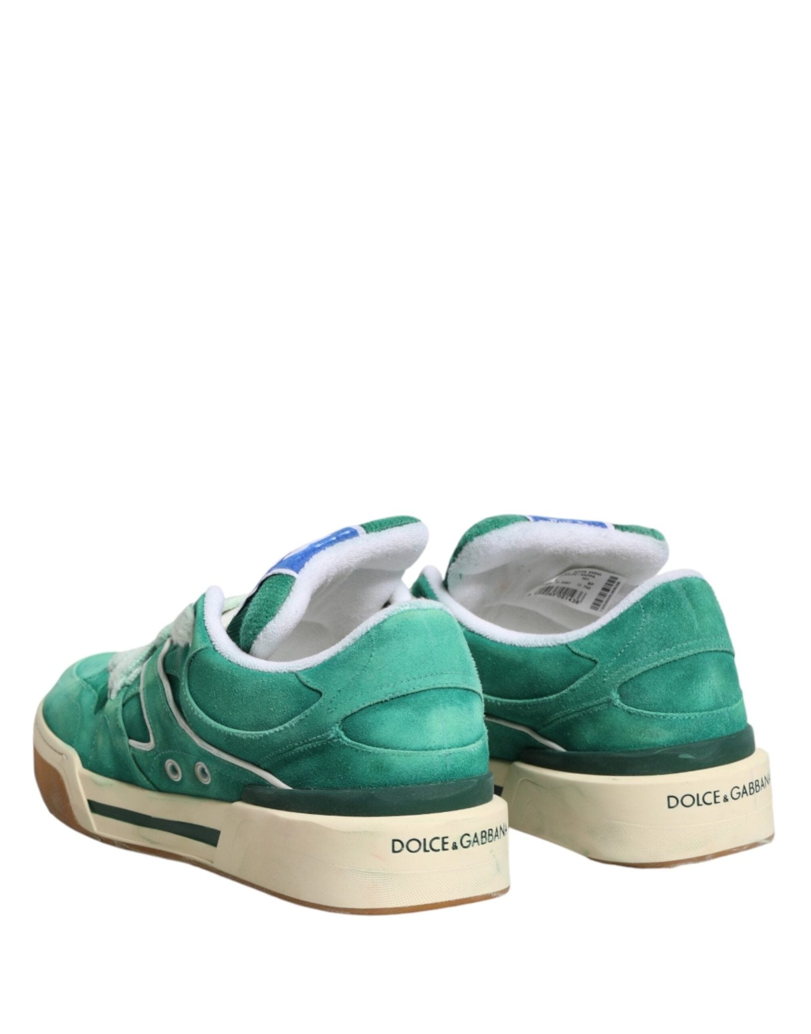 Dolce & Gabbana Green Suede New Roma Low Top Sneakers Shoes - GET THE BRAND
