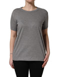 Dolce & Gabbana Grey Cotton Short Sleeves Crew Neck T-shirt - GET THE BRAND