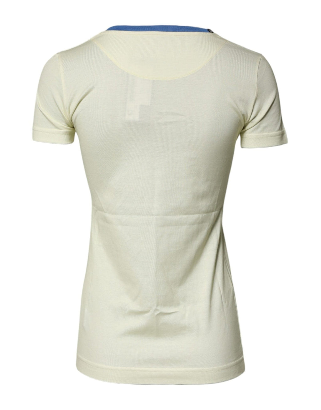 Dolce & Gabbana Light Yellow Cotton Short Sleeve T-shirt - GET THE BRAND