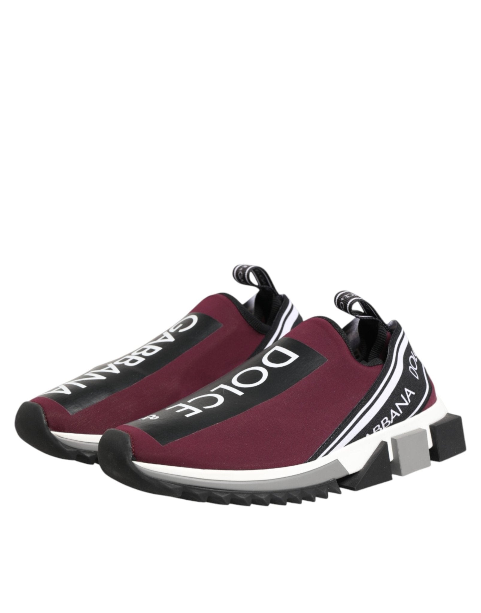 Dolce & Gabbana Maroon Slip On Sorrento Men Sneakers Shoes - GET THE BRAND