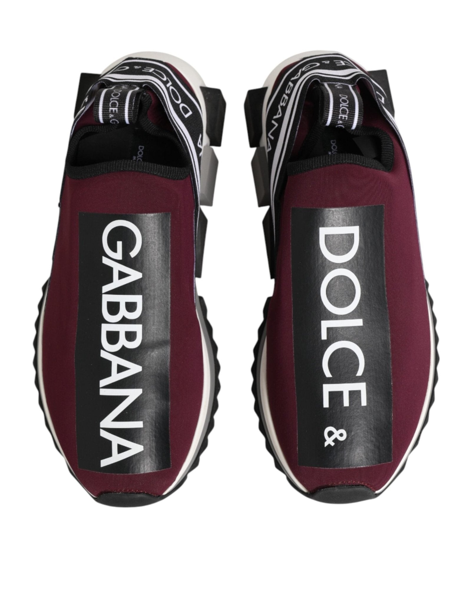 Dolce & Gabbana Maroon Slip On Sorrento Men Sneakers Shoes - GET THE BRAND