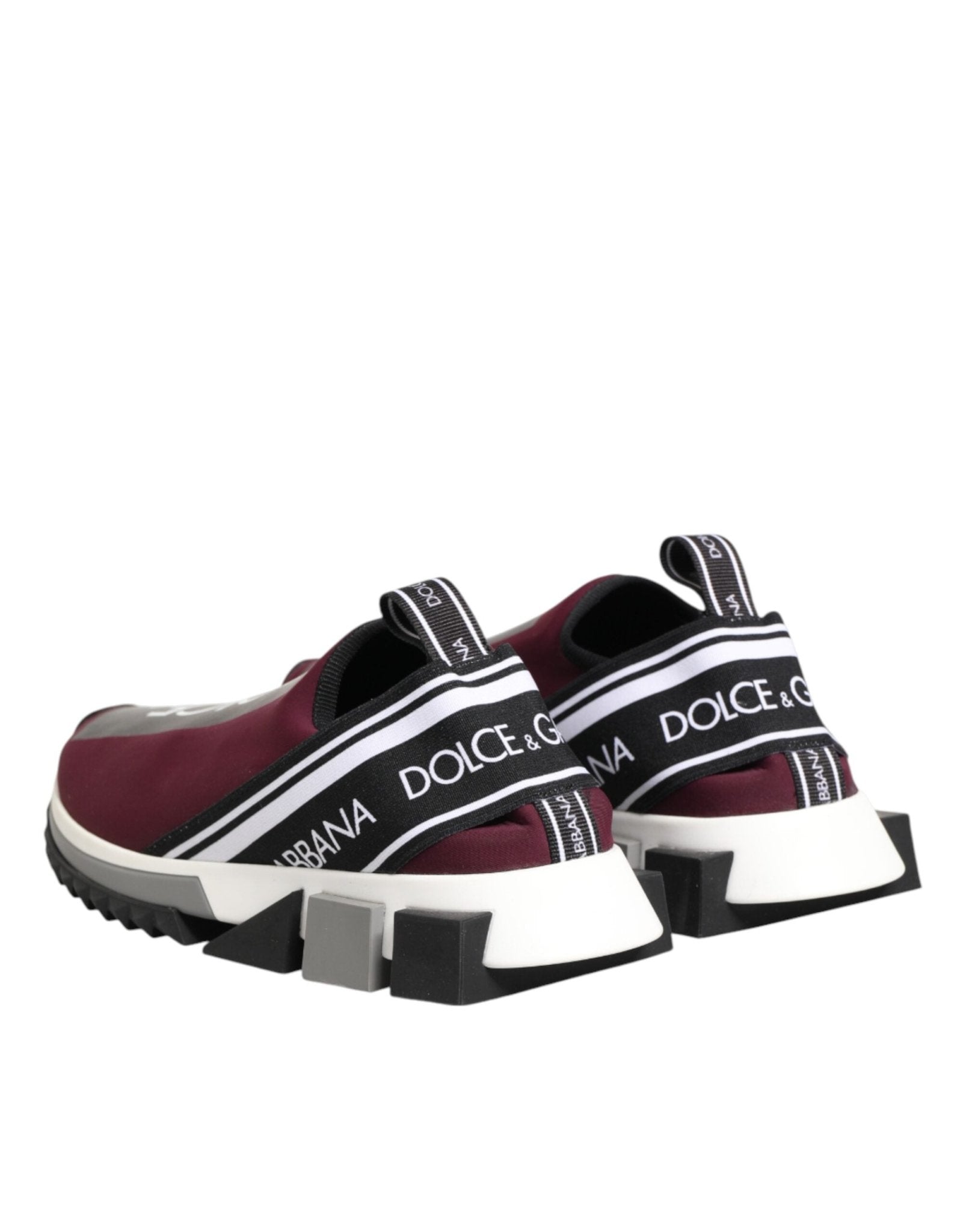 Dolce & Gabbana Maroon Slip On Sorrento Men Sneakers Shoes - GET THE BRAND