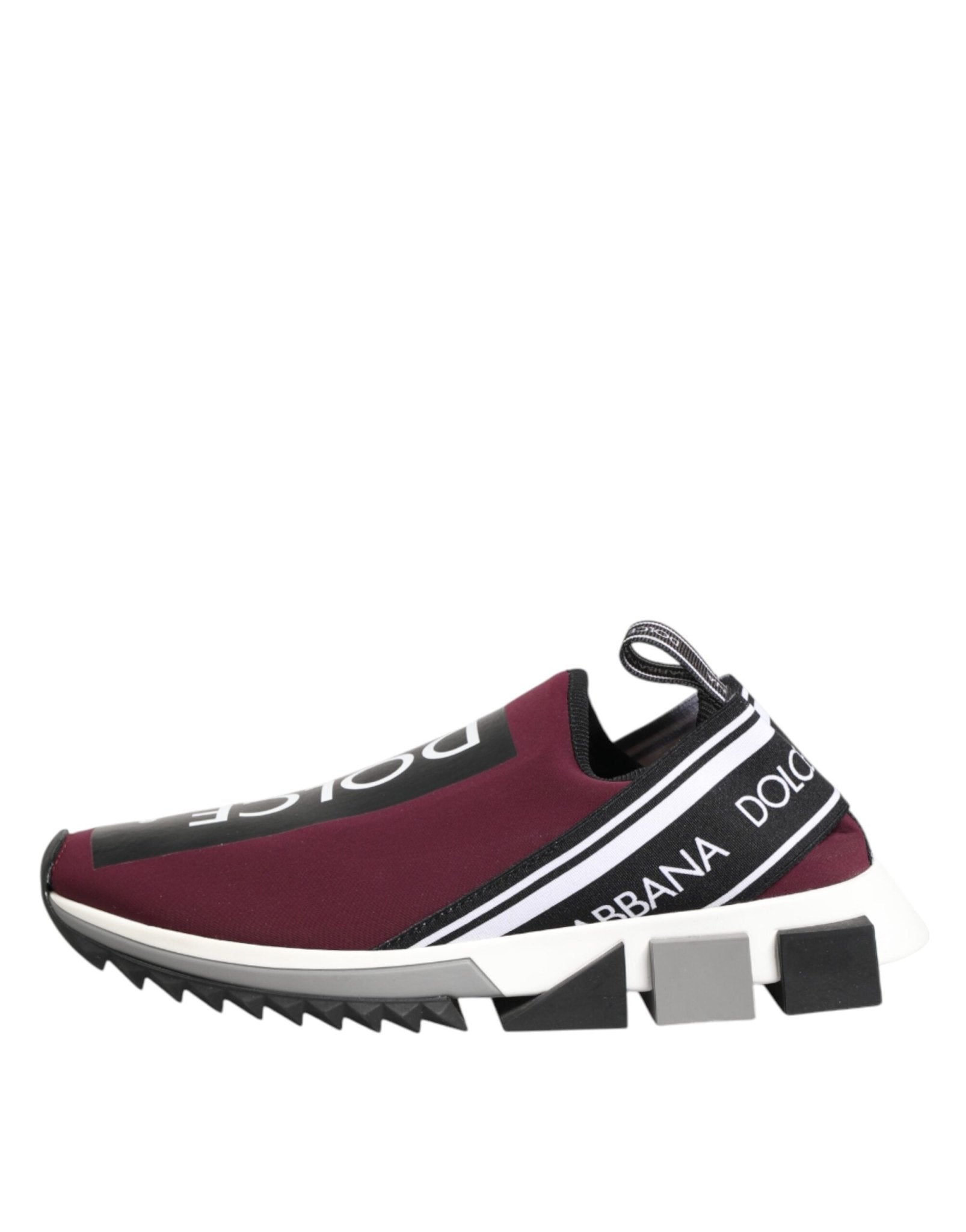 Dolce & Gabbana Maroon Slip On Sorrento Men Sneakers Shoes - GET THE BRAND