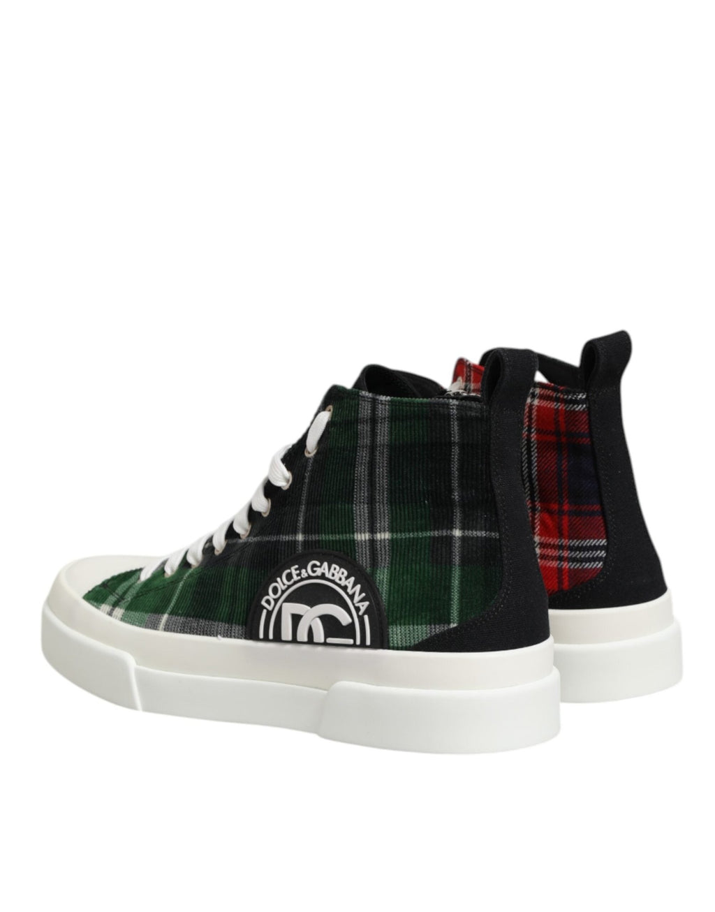 Dolce & Gabbana Multicolor Cotton High Top Men Sneakers Shoes - GET THE BRAND