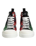 Dolce & Gabbana Multicolor Cotton High Top Men Sneakers Shoes - GET THE BRAND