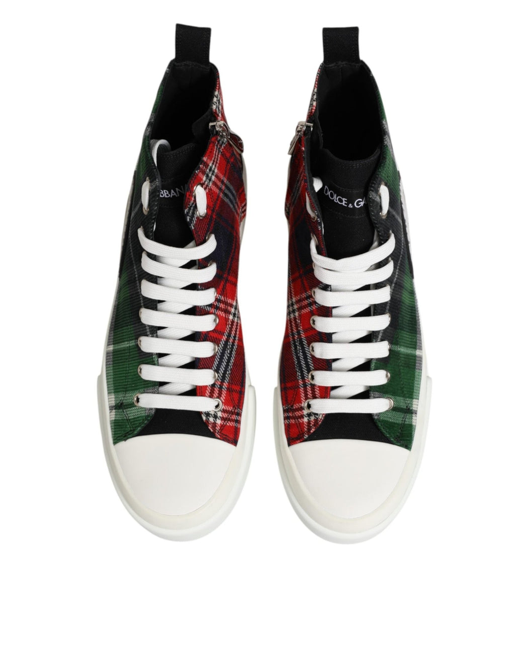 Dolce & Gabbana Multicolor Cotton High Top Men Sneakers Shoes - GET THE BRAND