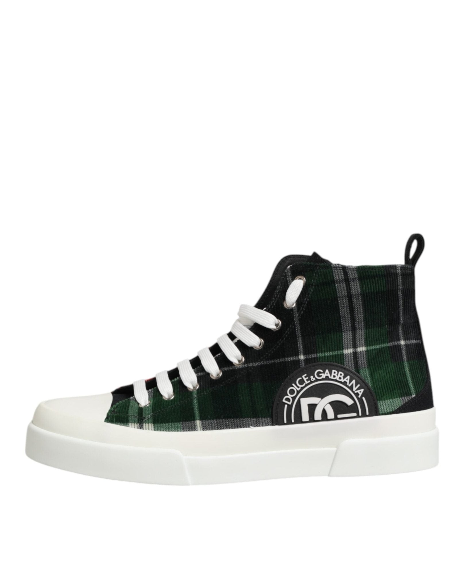 Dolce & Gabbana Multicolor Cotton High Top Men Sneakers Shoes - GET THE BRAND