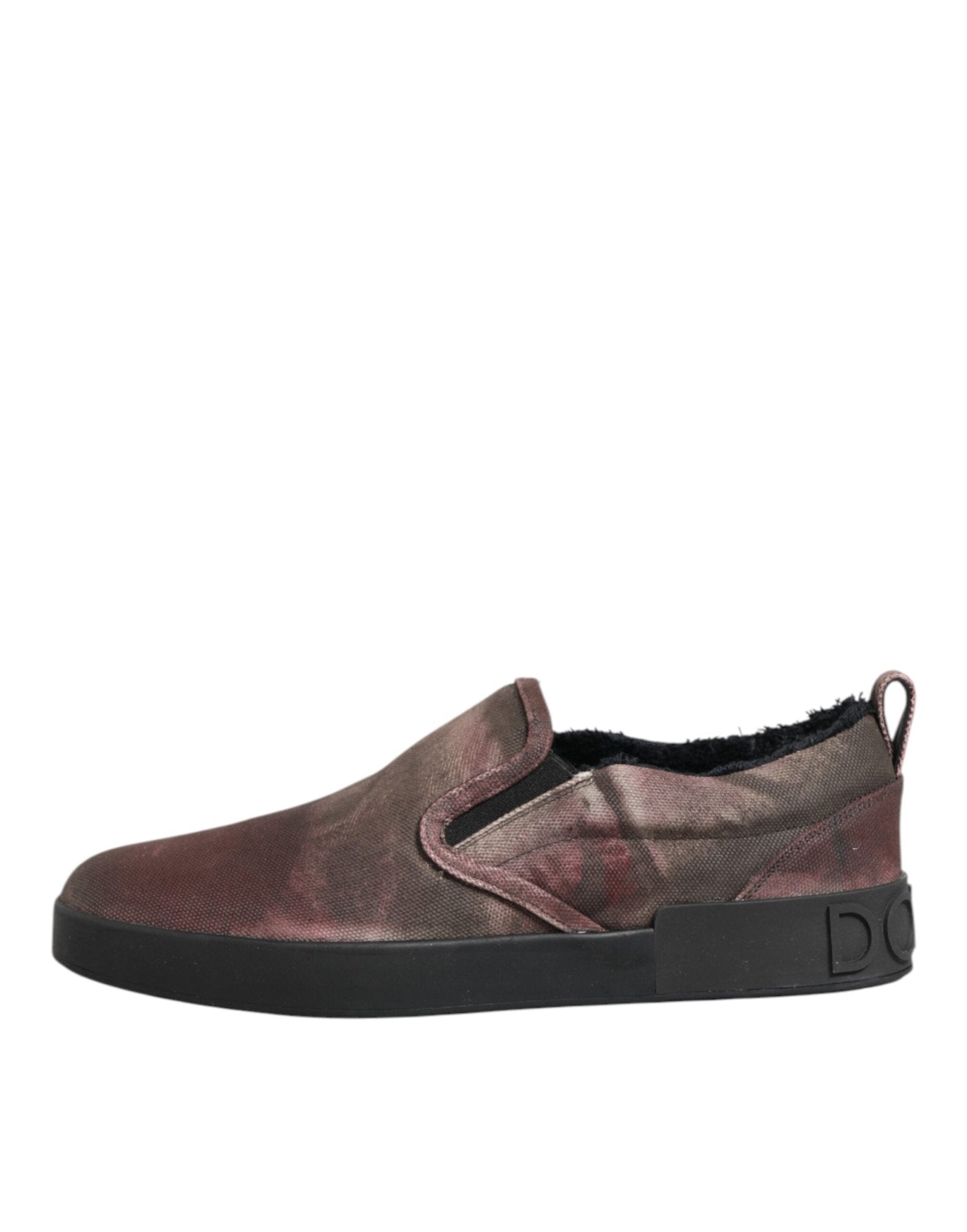 Dolce & Gabbana Multicolor Cotton Low Top Slip On Men Sneakers Shoes - GET THE BRAND