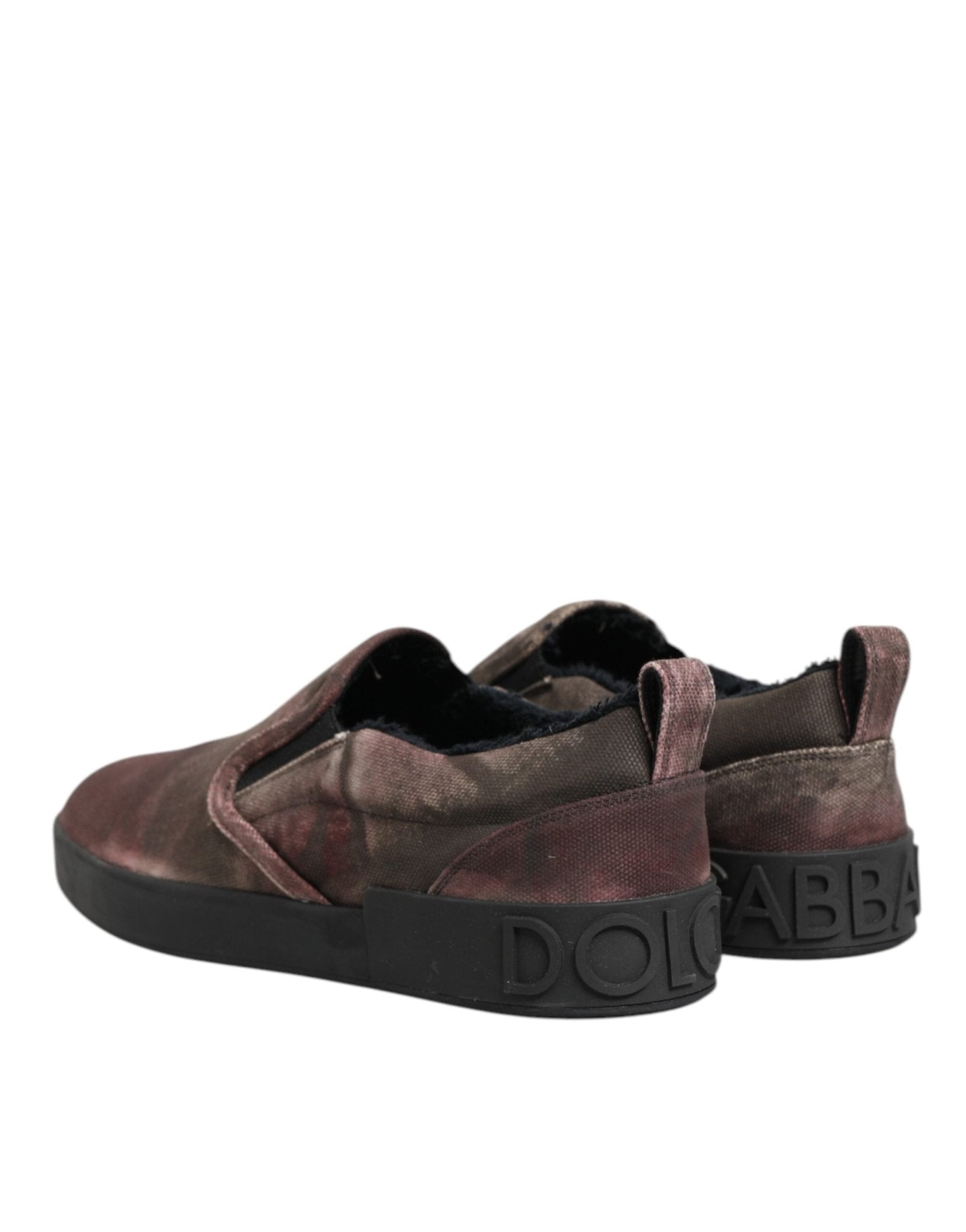Dolce & Gabbana Multicolor Cotton Low Top Slip On Men Sneakers Shoes - GET THE BRAND