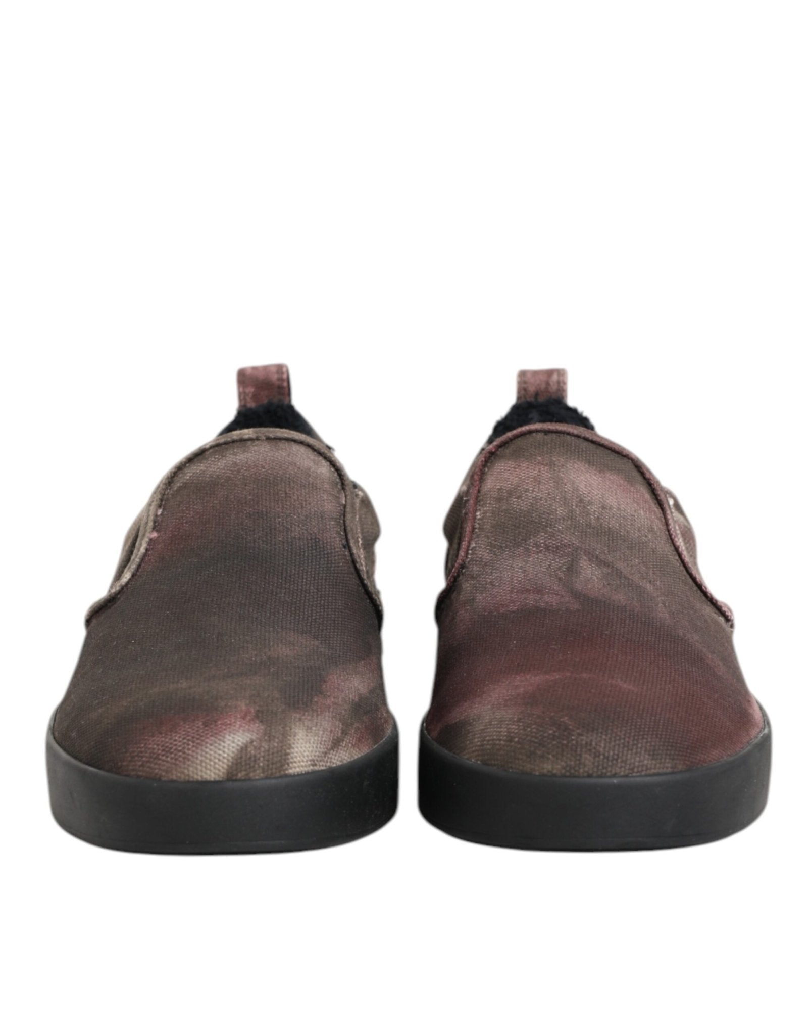 Dolce & Gabbana Multicolor Cotton Low Top Slip On Men Sneakers Shoes - GET THE BRAND